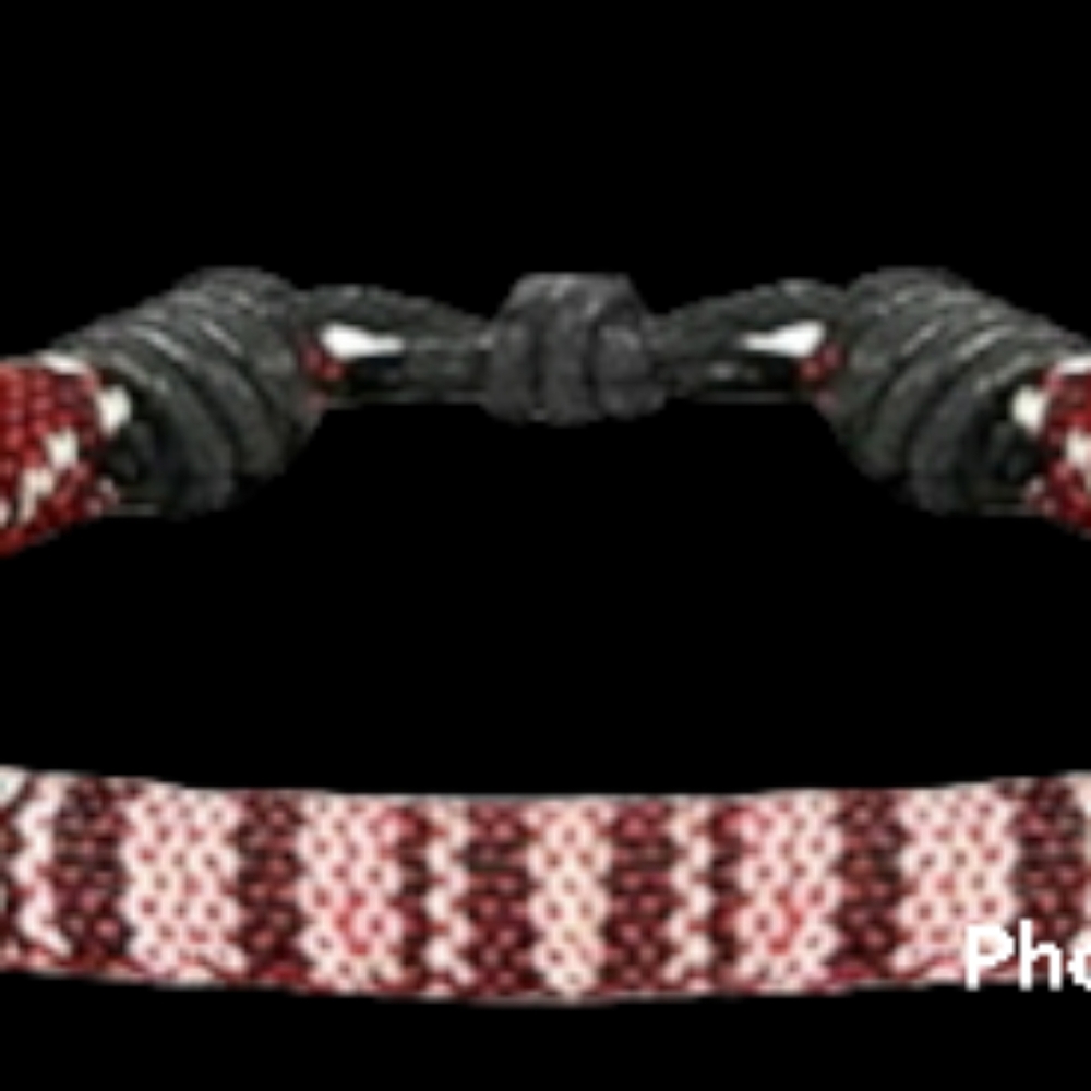 BRAIDED LEATHER & BEAD BRACELET--Made of Pure Hand-made Braided Leather,Rope